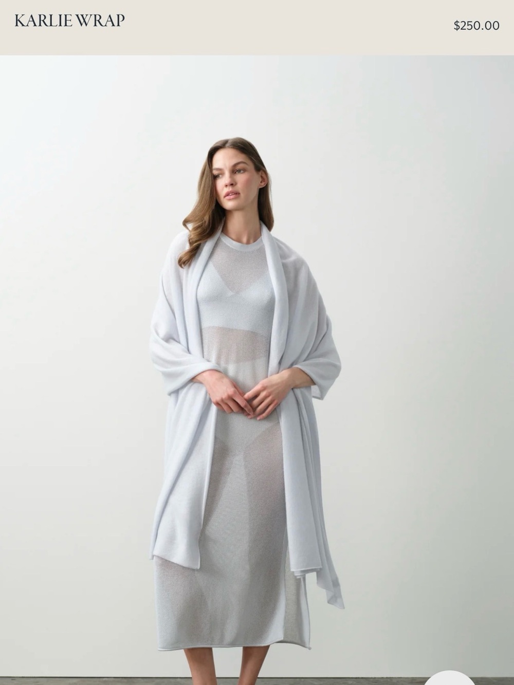 Elegant Naked Cashmere Cream Shawl Wrap